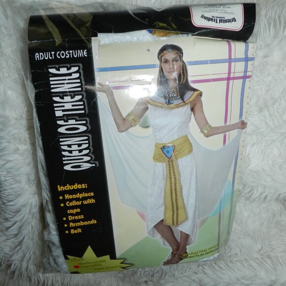 EGYPTIAN DELUXE QUEEN OF THE NILE 6 Pc CLEOPATRA COSTUME L 💥NWT!🆕FAST😮💨⚡🚚 - Picture 2 of 16
